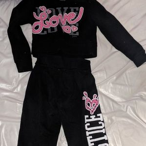 Juatice sweat suit outfit